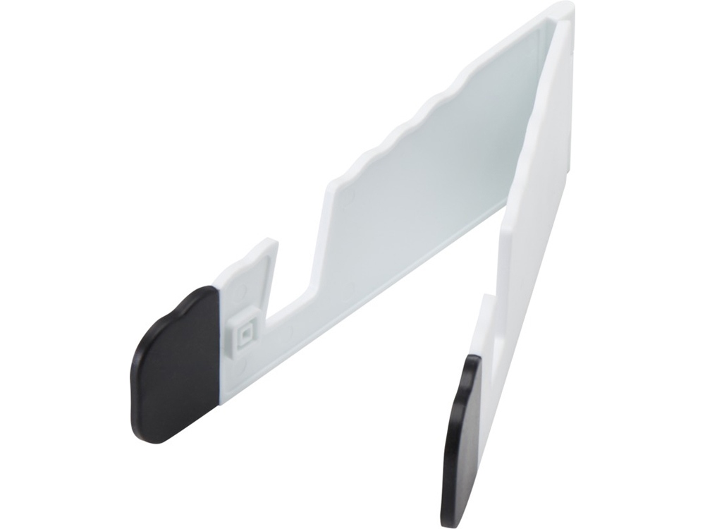 Buna складная подставка для планшета и телефона из переработанной пластмассы, белый — изображение 3