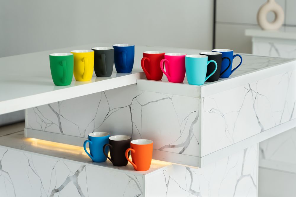 Кружка Good Morning с покрытием софт-тач, ver.2, серая — изображение 4