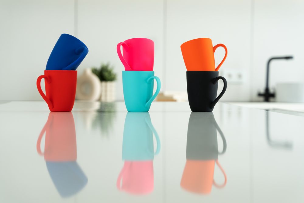 Кружка Good Morning с покрытием софт-тач, ver.2, синяя — изображение 3