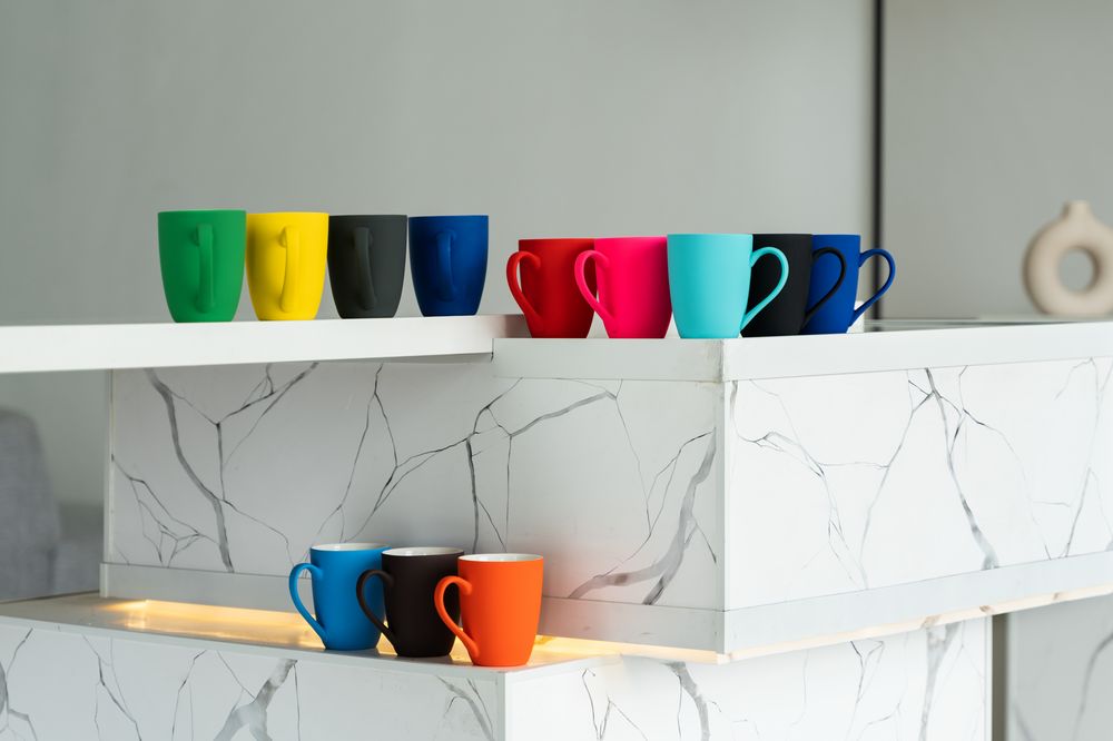 Кружка Good Morning с покрытием софт-тач, ver.2, синяя — изображение 4