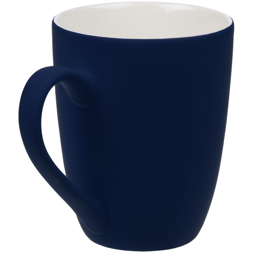 Кружка Good Morning с покрытием софт-тач, ver.2, темно-синяя — изображение 2