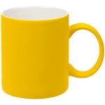 Кружка Promo Soft с покрытием софт-тач, желтая