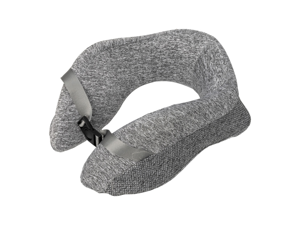 Подушка TORBER, дорожная, с эфектом памяти, серая, полиэстер, 20х27х10 см — изображение 2