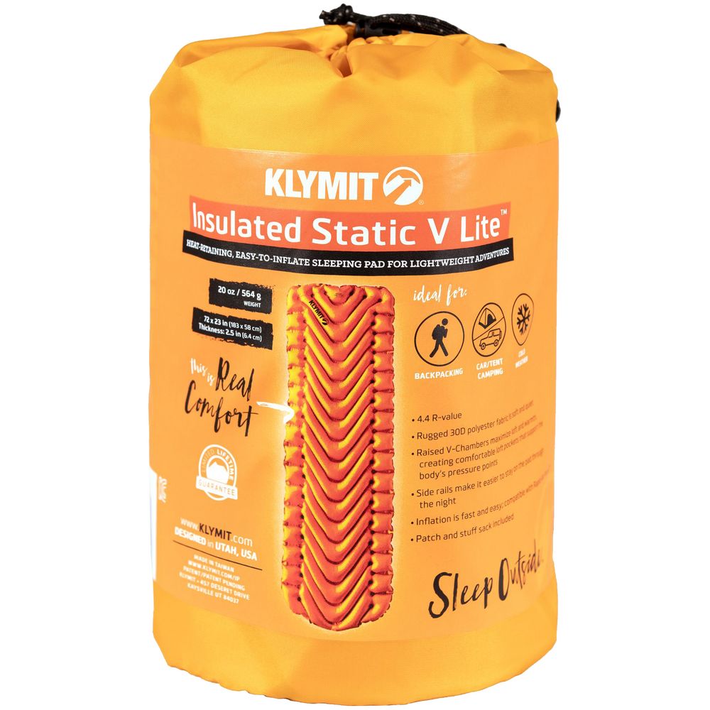 Надувной коврик Insulated Static V Lite, оранжевый — изображение 5