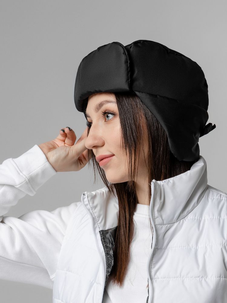 Шапка-ушанка Shelter, черная — изображение 16