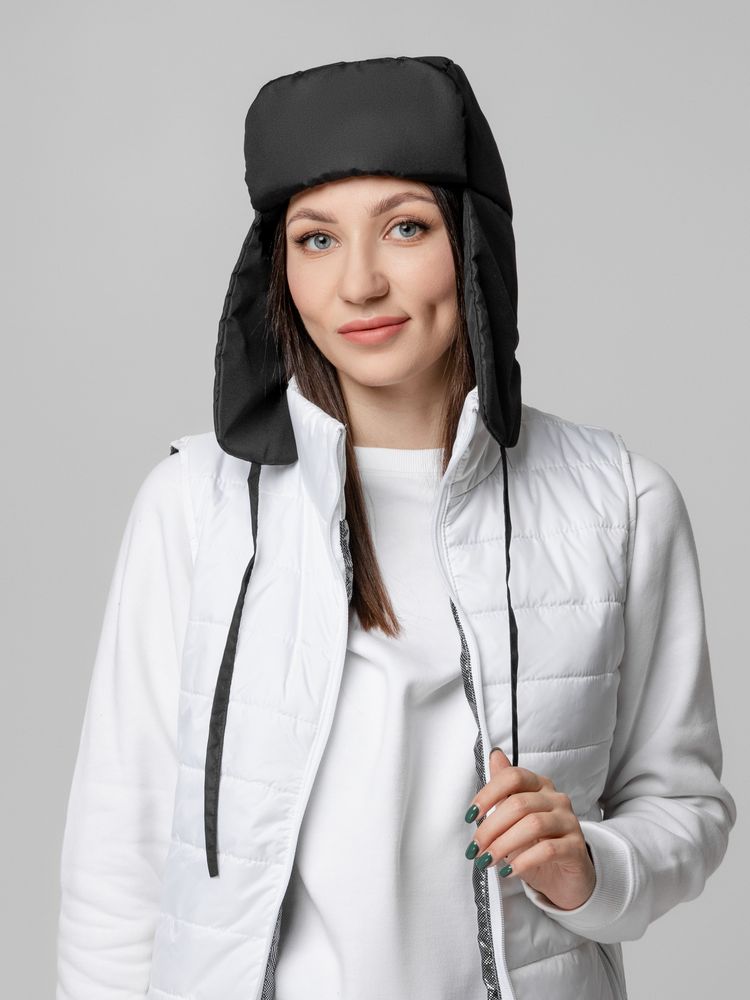 Шапка-ушанка Shelter, черная — изображение 10