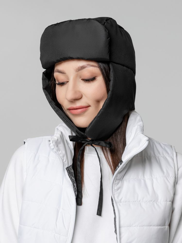 Шапка-ушанка Shelter, черная — изображение 13