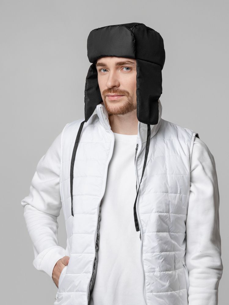 Шапка-ушанка Shelter, черная — изображение 9