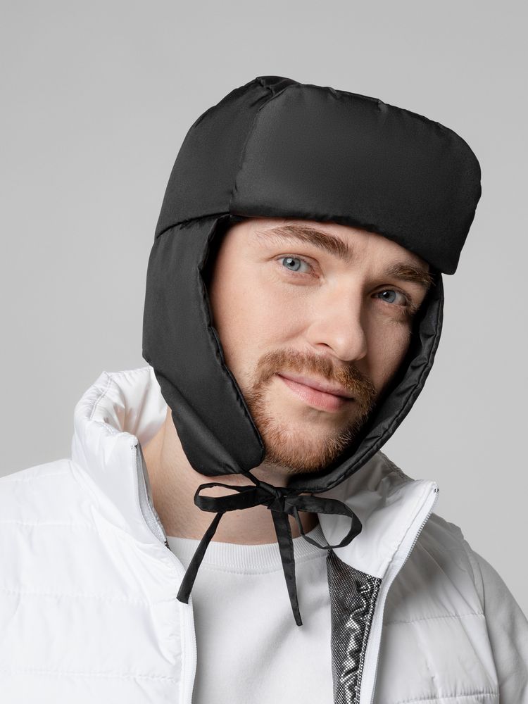 Шапка-ушанка Shelter, черная — изображение 11