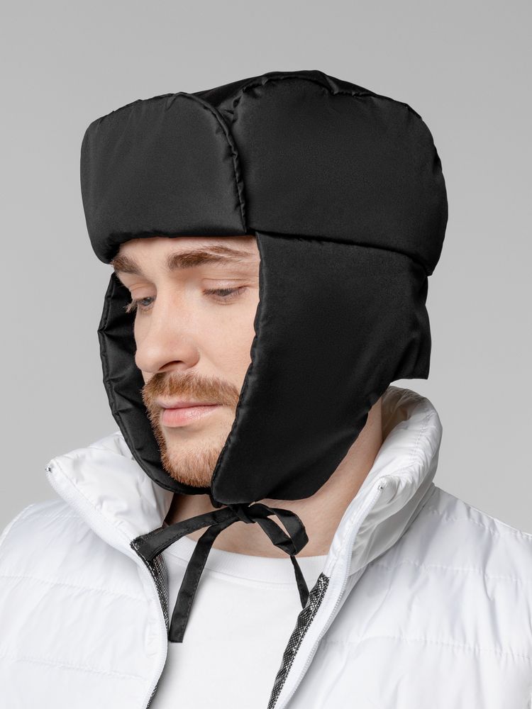 Шапка-ушанка Shelter, черная — изображение 12