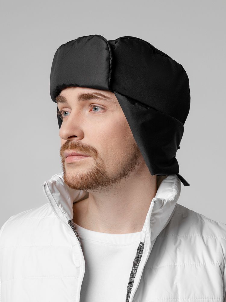 Шапка-ушанка Shelter, черная — изображение 14