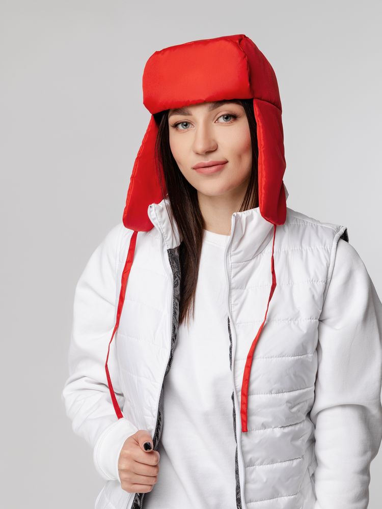 Шапка-ушанка Shelter, красная — изображение 11