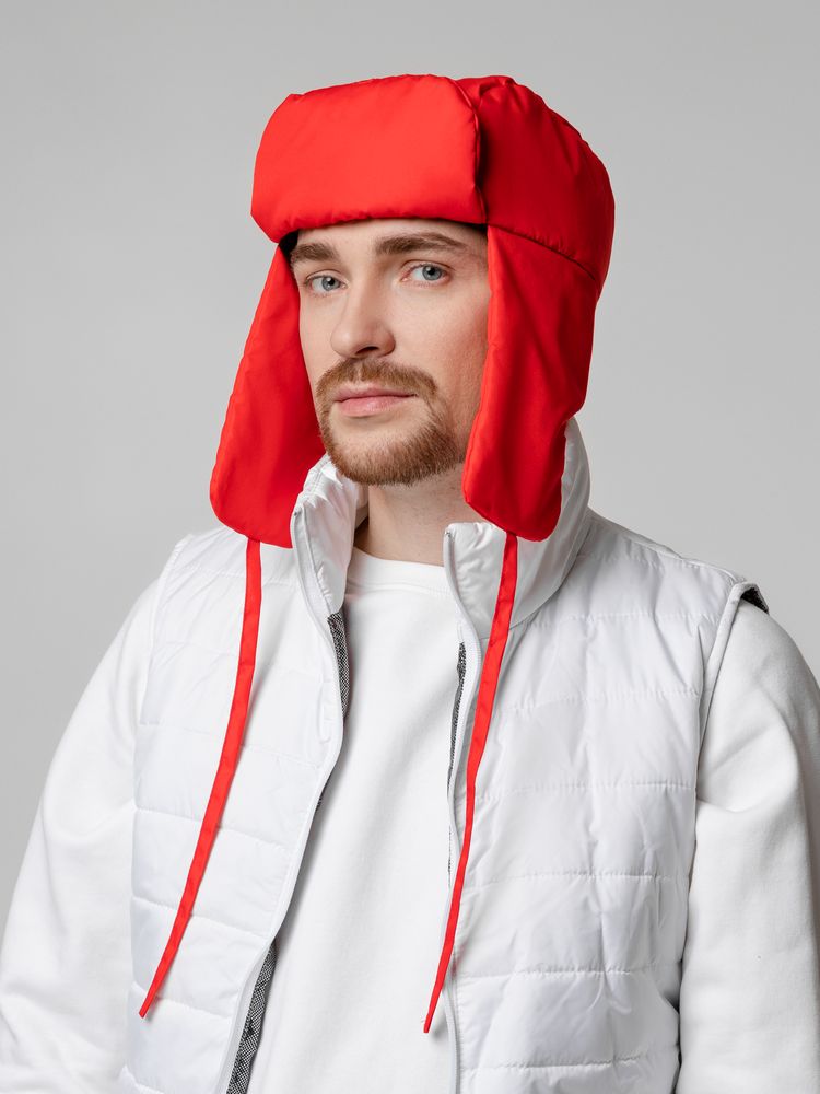 Шапка-ушанка Shelter, красная — изображение 10