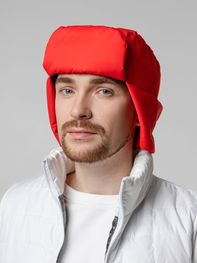 Шапка-ушанка Shelter, красная — изображение 14