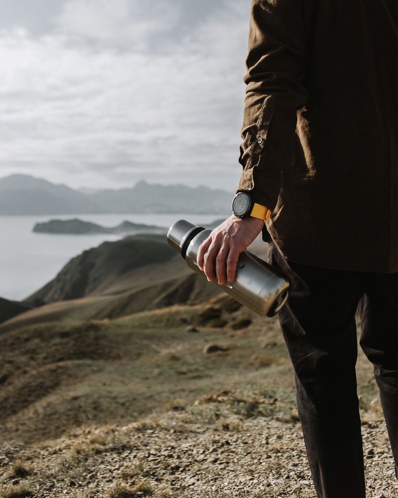 Термос Flask 1000, вакуумный, стальной матовый — изображение 10