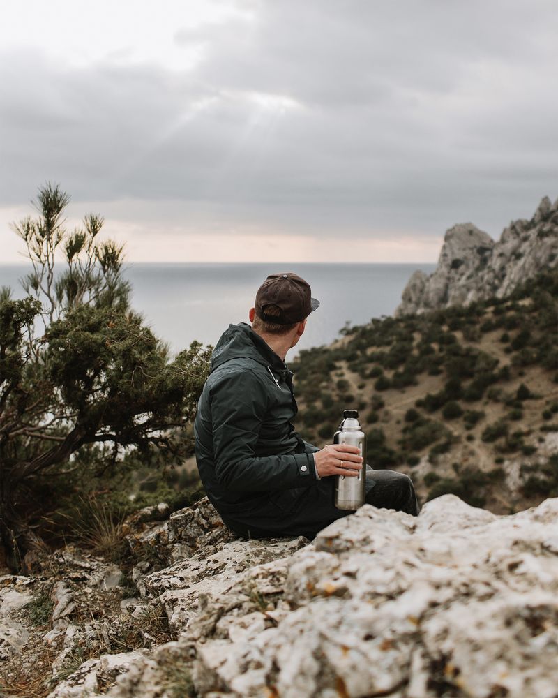 Термос Flask 1000, вакуумный, стальной матовый — изображение 7