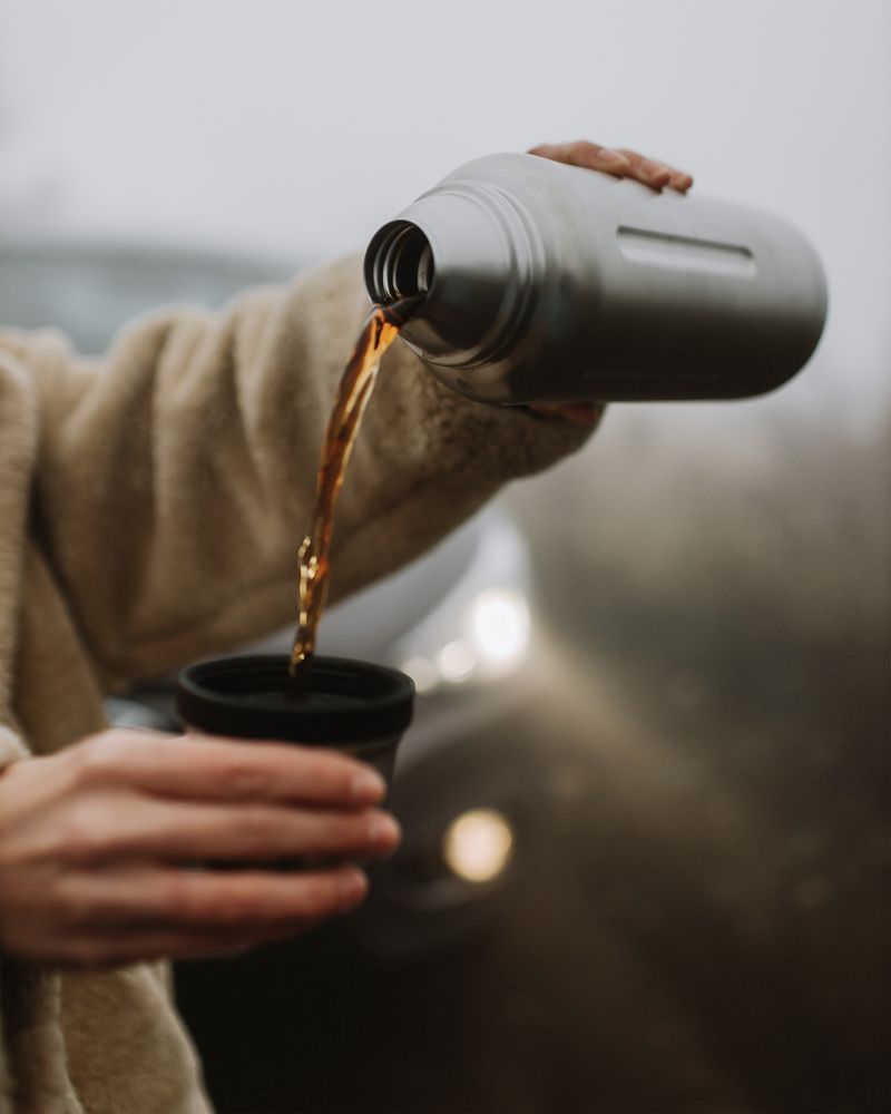 Термос Flask 1000, вакуумный, стальной матовый — изображение 9