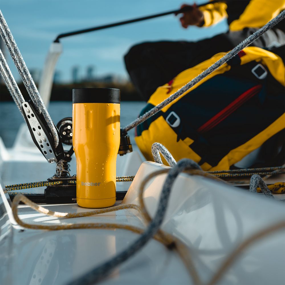 Термостакан Tumbler 470, вакуумный, оранжевый — изображение 5