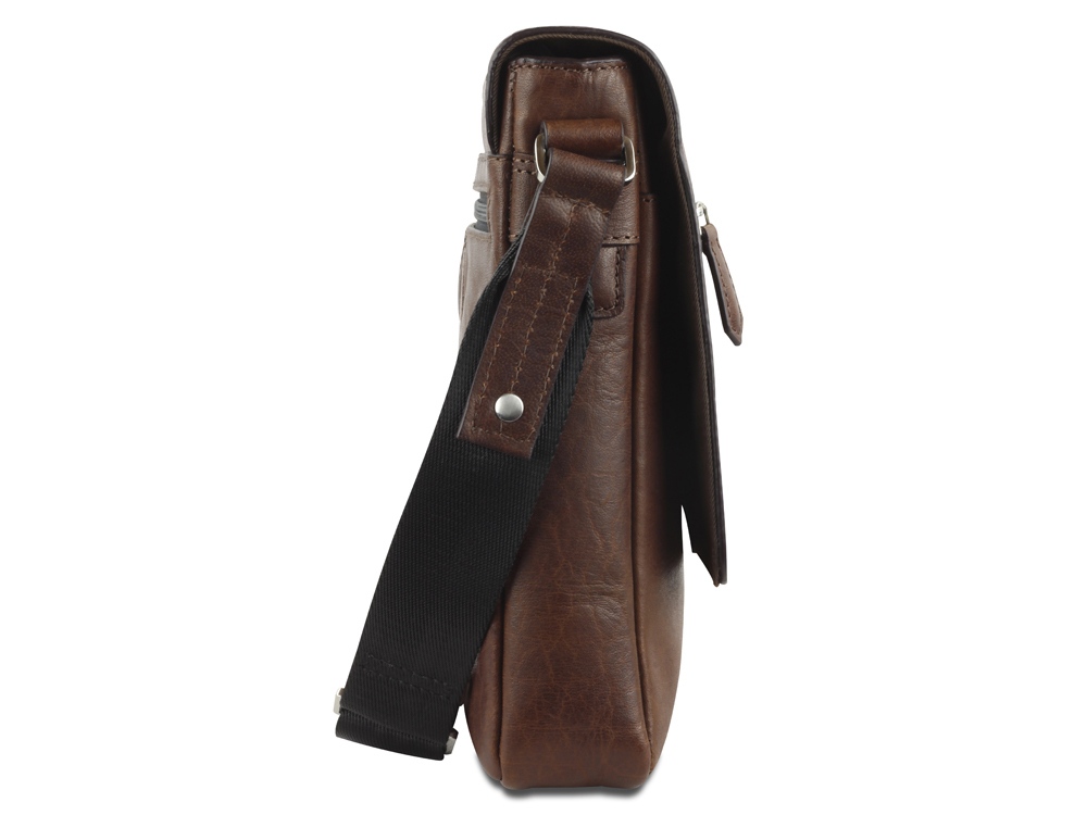 Сумка через плечо Mano Don Valentino, натуральная кожа в коричневом цвете, 21 х 25 х 5 см — изображение 6