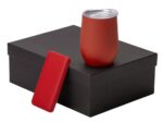 Подарочный набор с термокружкой и повербанком С2, 10000 mAh, красный