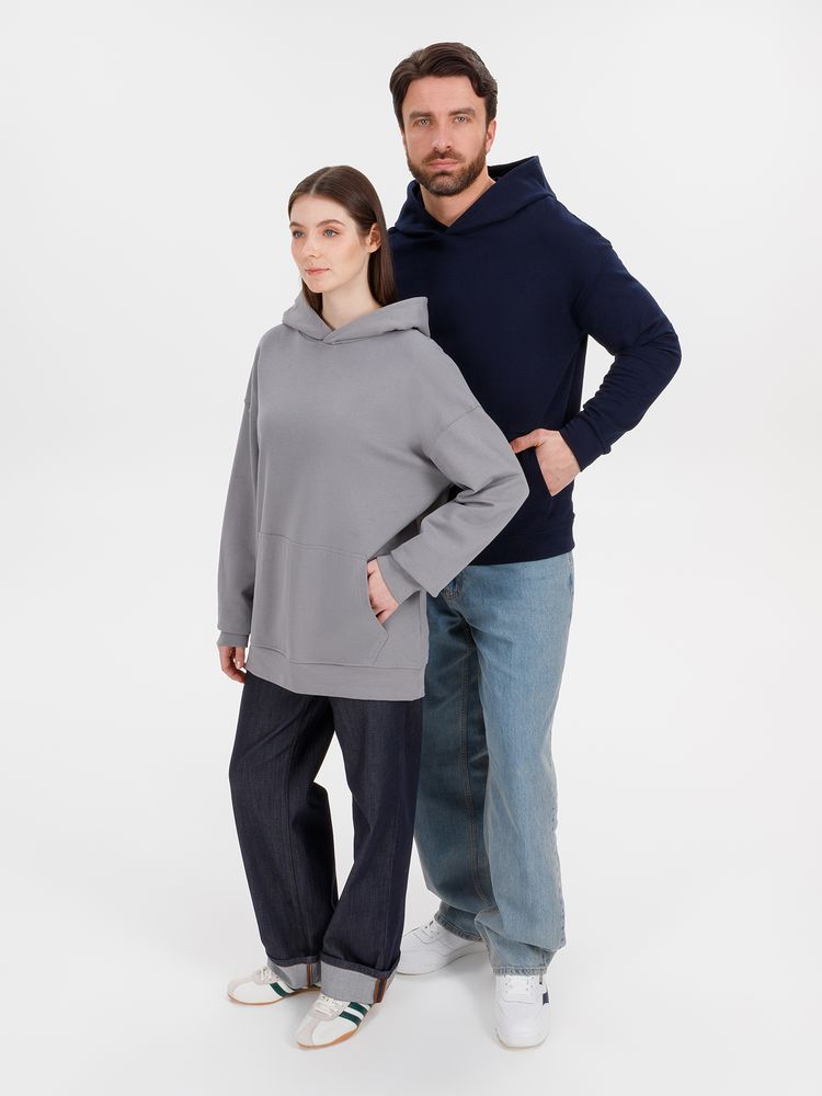 Худи оверсайз унисекс Outshine, серое — изображение 13