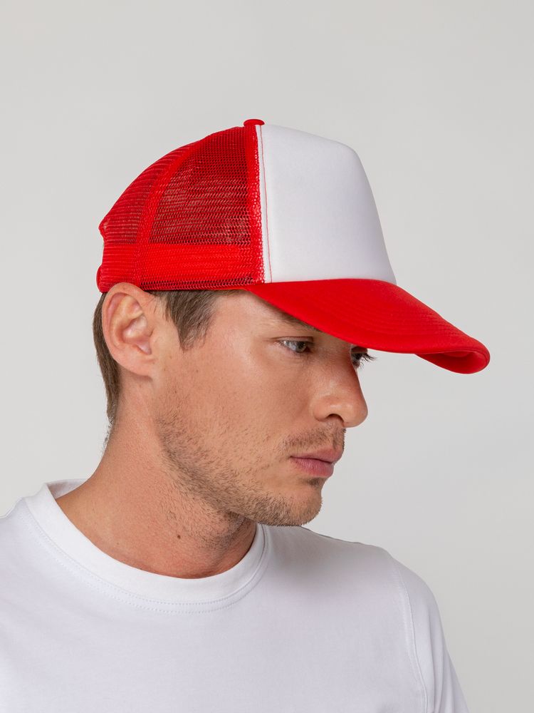 Бейсболка Sunbreaker, красная с белым — изображение 8