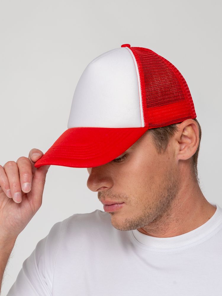 Бейсболка Sunbreaker, красная с белым — изображение 9