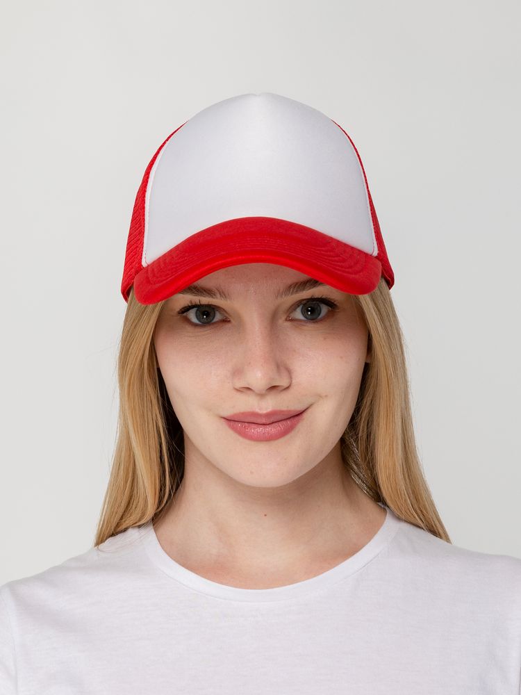 Бейсболка Sunbreaker, красная с белым — изображение 5