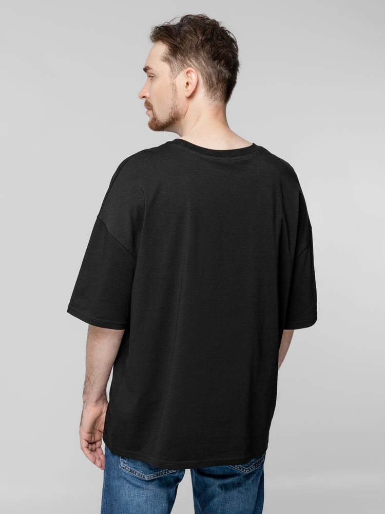 Футболка унисекс оверсайз Crosstown, черная — изображение 10