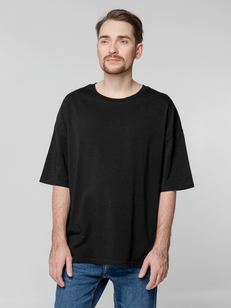 Футболка унисекс оверсайз Crosstown, черная — изображение 9