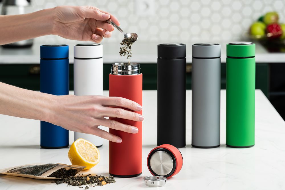 Термос с ситечком Percola, синий — изображение 9