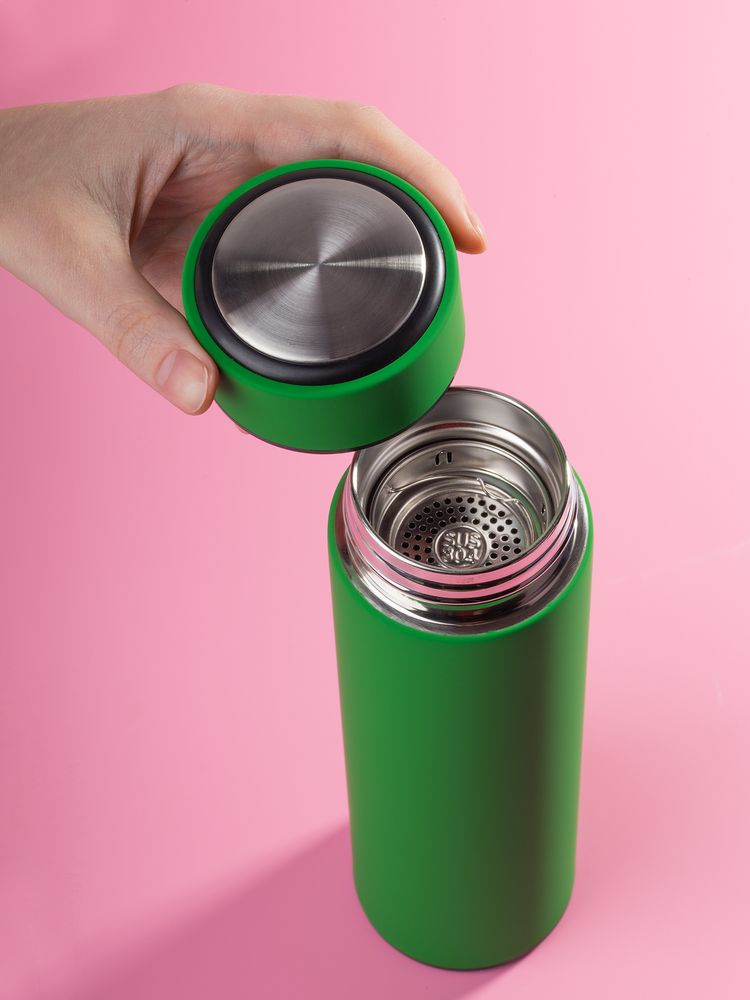 Термос с ситечком Percola, зеленый — изображение 3