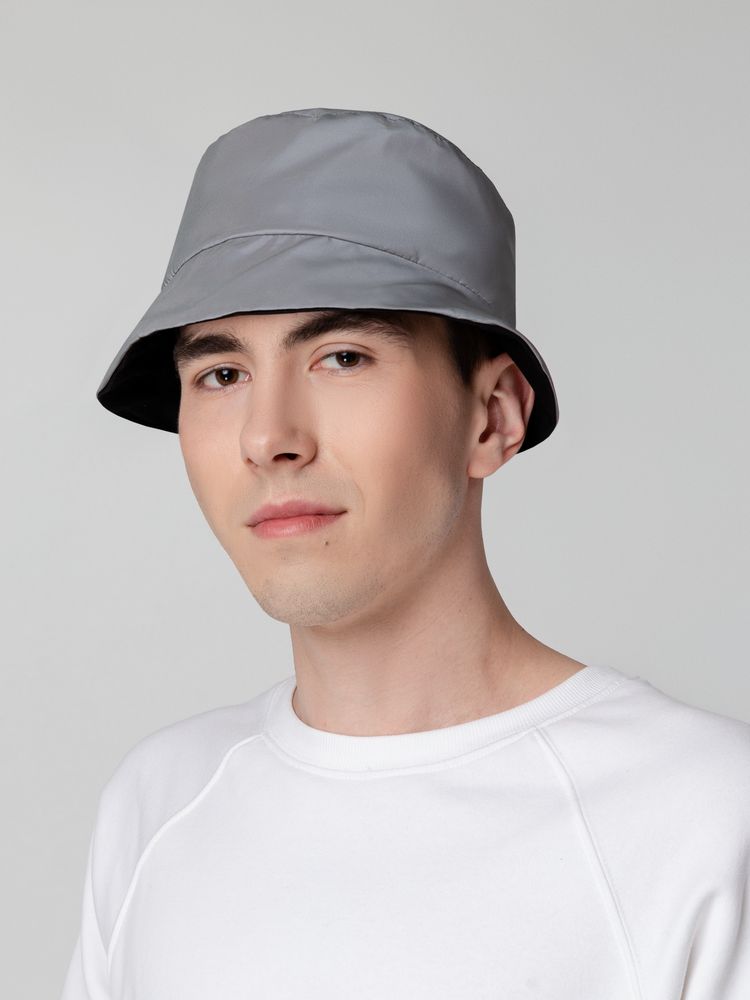 Панама Manifest из светоотражающей ткани, серая — изображение 9