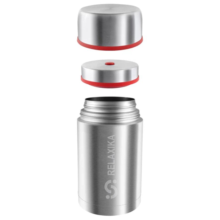 Термос для еды Relaxika 1200, в чехле, стальной — изображение 2