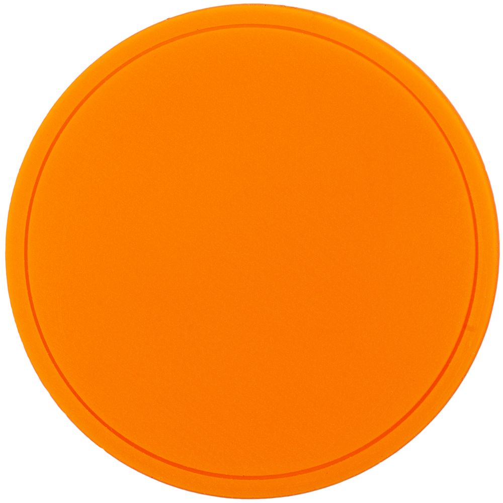 Лейбл из ПВХ Dzeta Round, L оранжевый неон