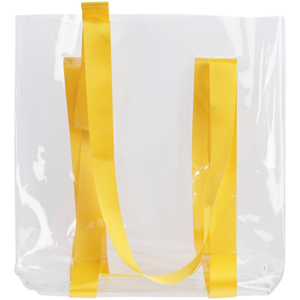 Шопер Clear Fest, прозрачный с желтыми ручками — изображение 2