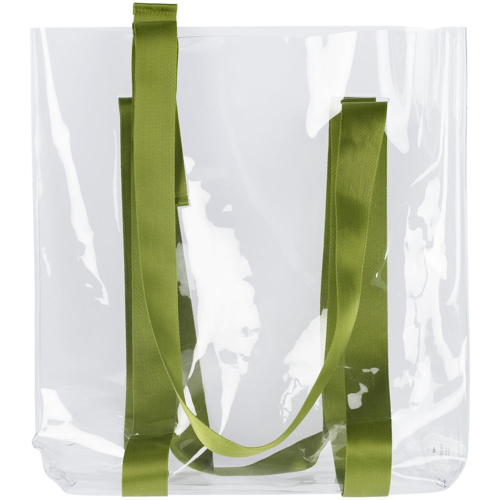 Шопер Clear Fest, прозрачный с зелеными ручками — изображение 2