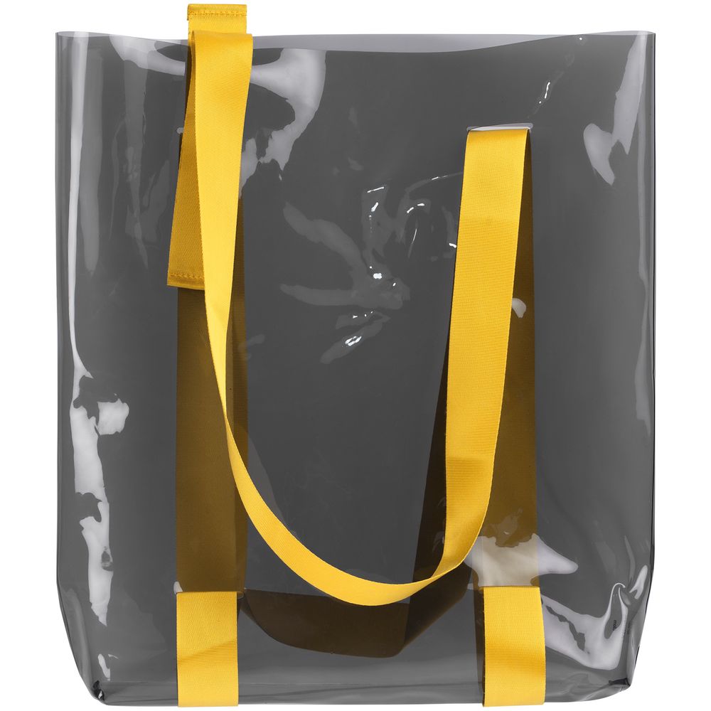 Шопер Clear Fest, прозрачный серый с желтыми ручками — изображение 2