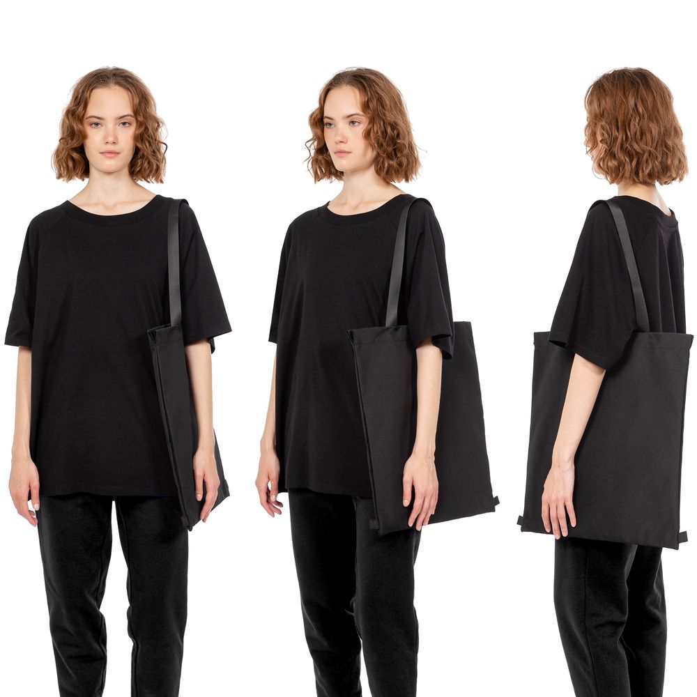 Шопер B3, черный с черными ручками — изображение 4