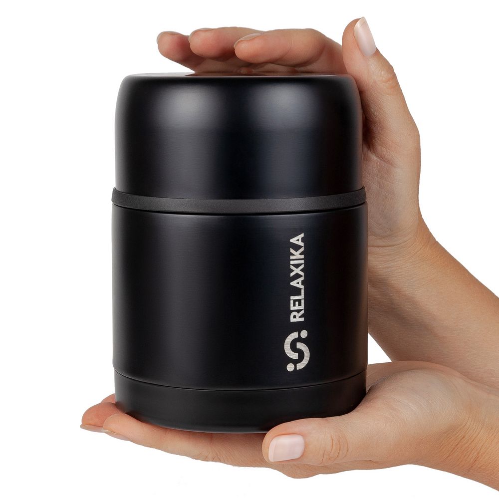 Термос для еды Relaxika 500, черный — изображение 6