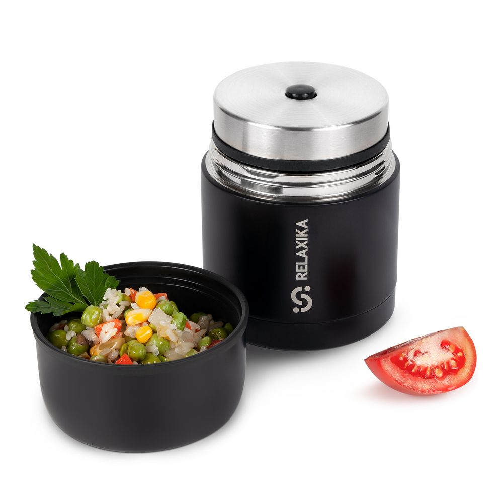 Термос для еды Relaxika 500, черный — изображение 7