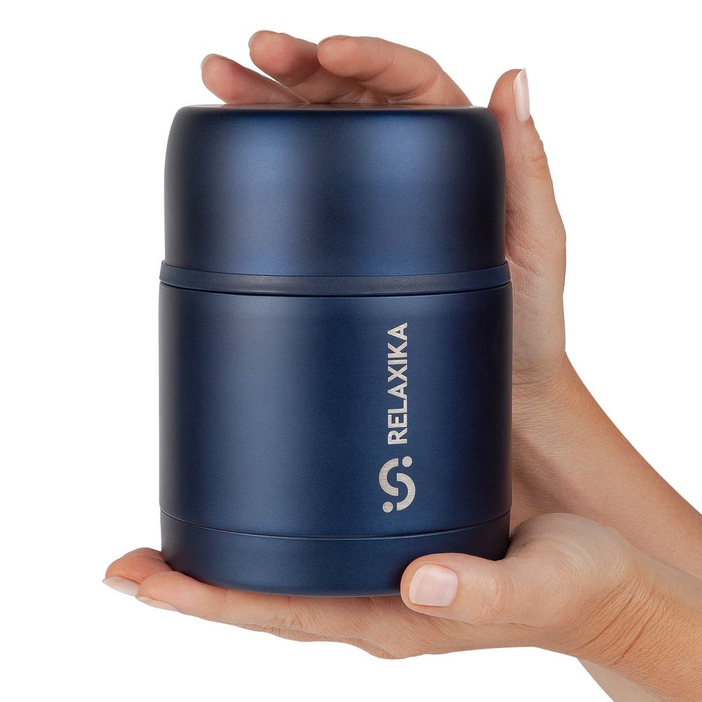 Термос для еды Relaxika 500, темно-синий — изображение 6