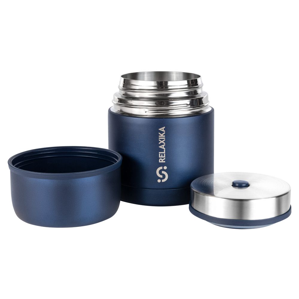 Термос для еды Relaxika 500, темно-синий — изображение 5