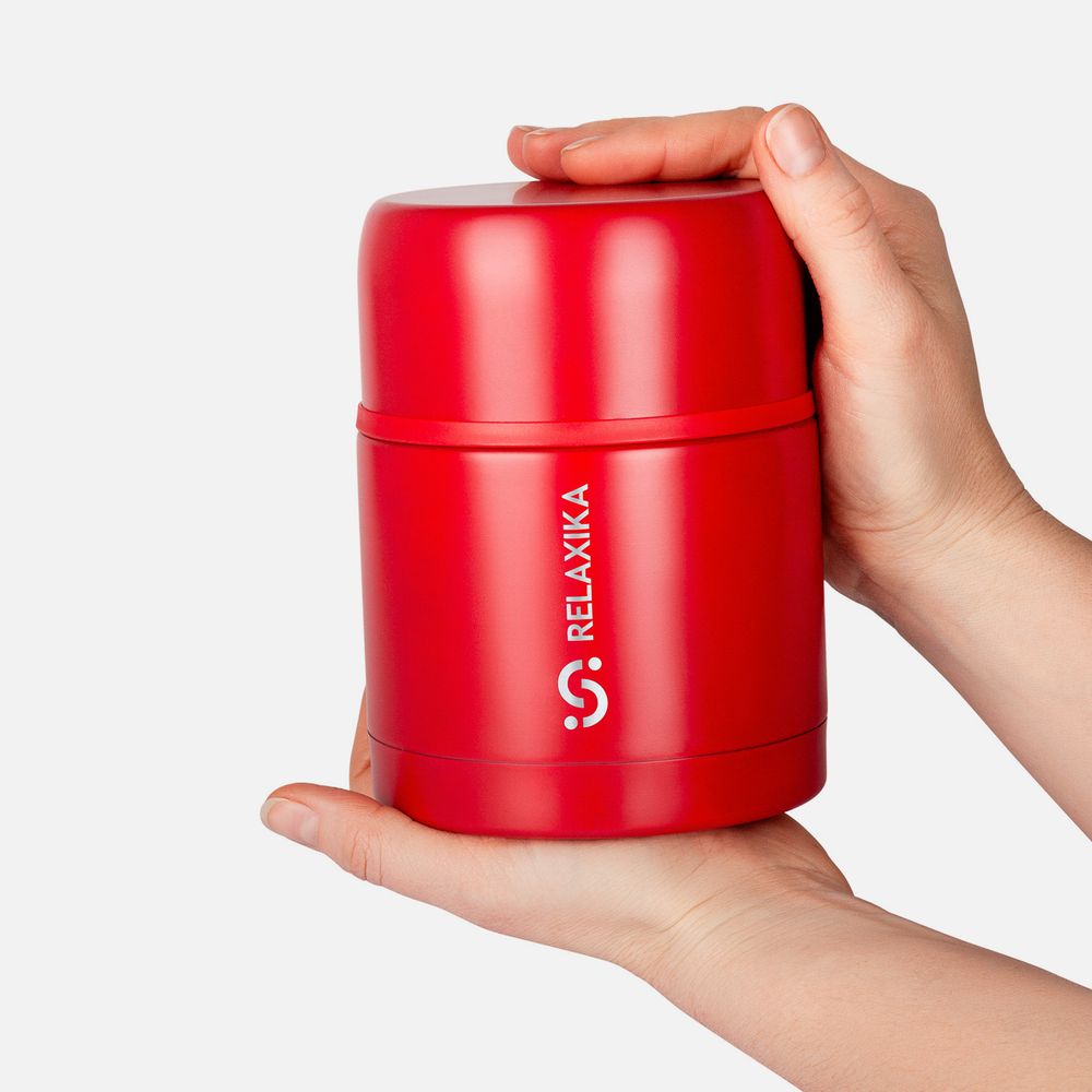 Термос для еды Relaxika 500, красный — изображение 8
