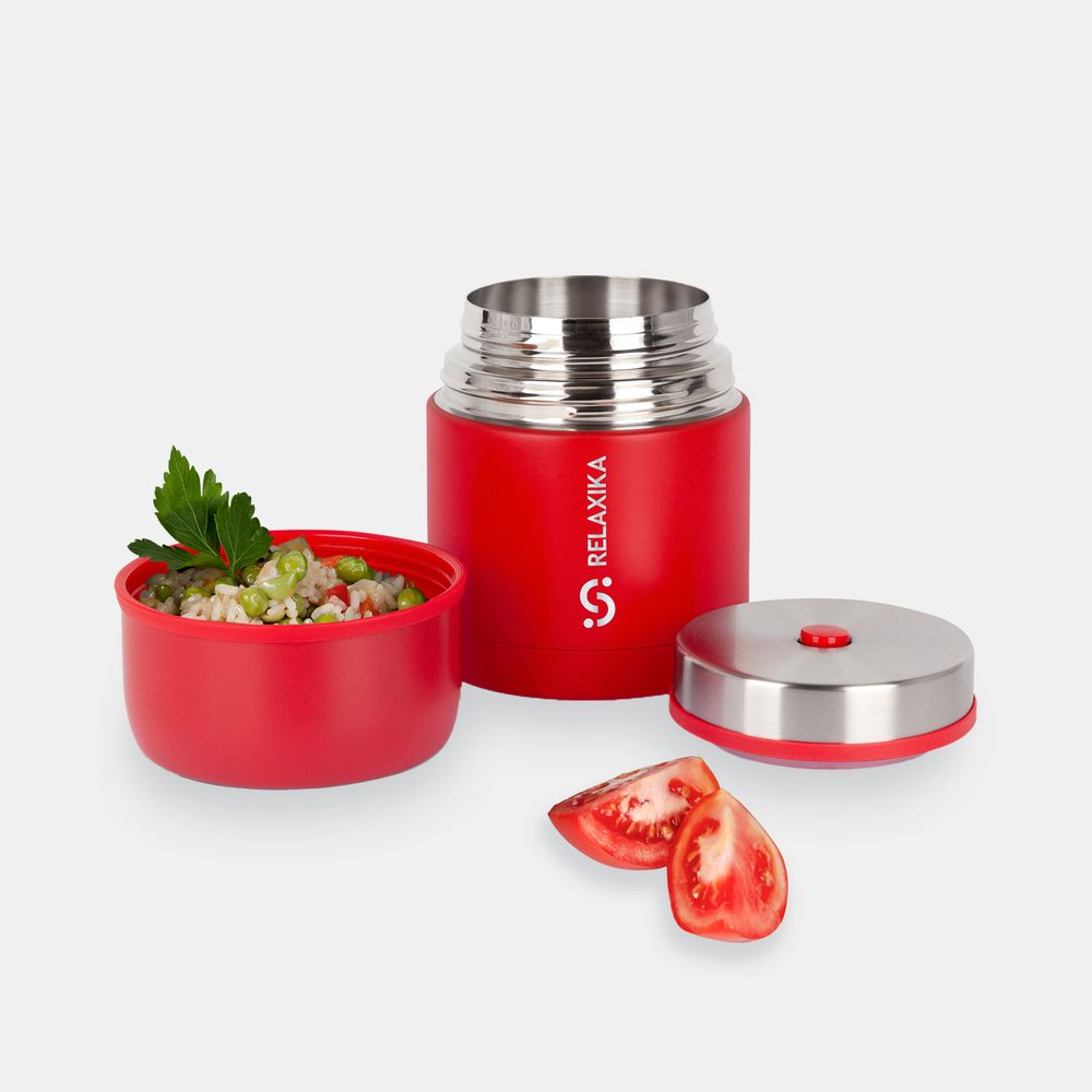 Термос для еды Relaxika 500, красный — изображение 7