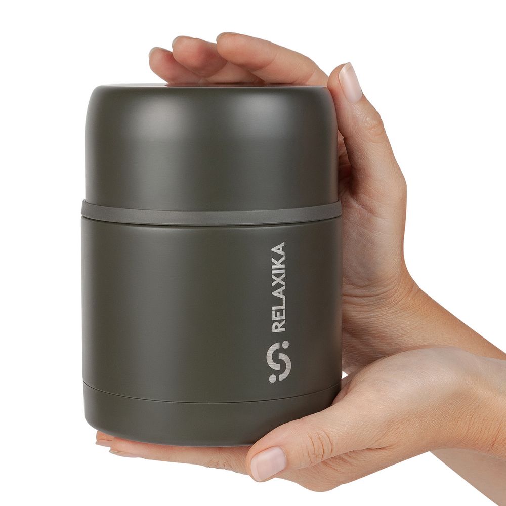 Термос для еды Relaxika 500, хаки — изображение 6