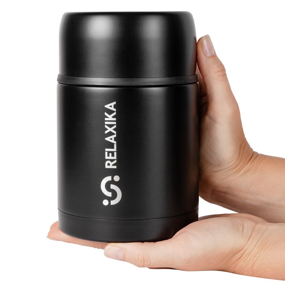 Термос для еды Relaxika 700, черный — изображение 5