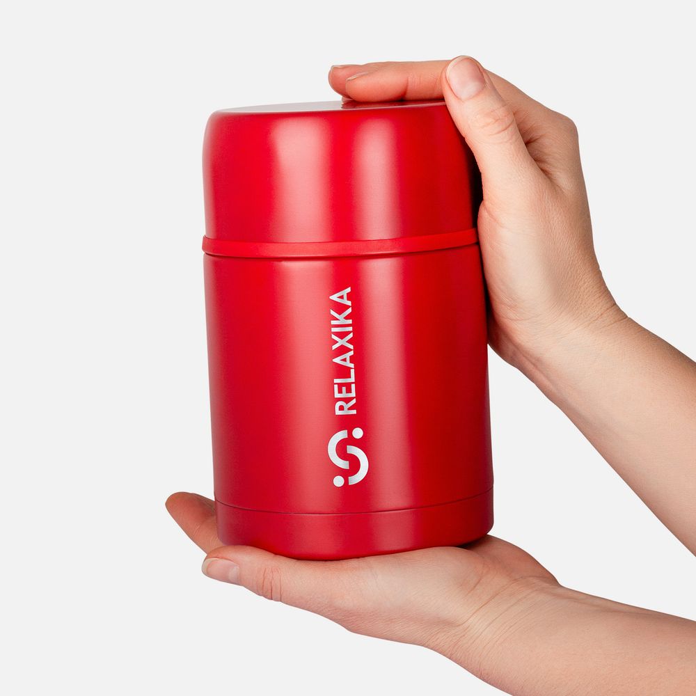 Термос для еды Relaxika 700, красный — изображение 5