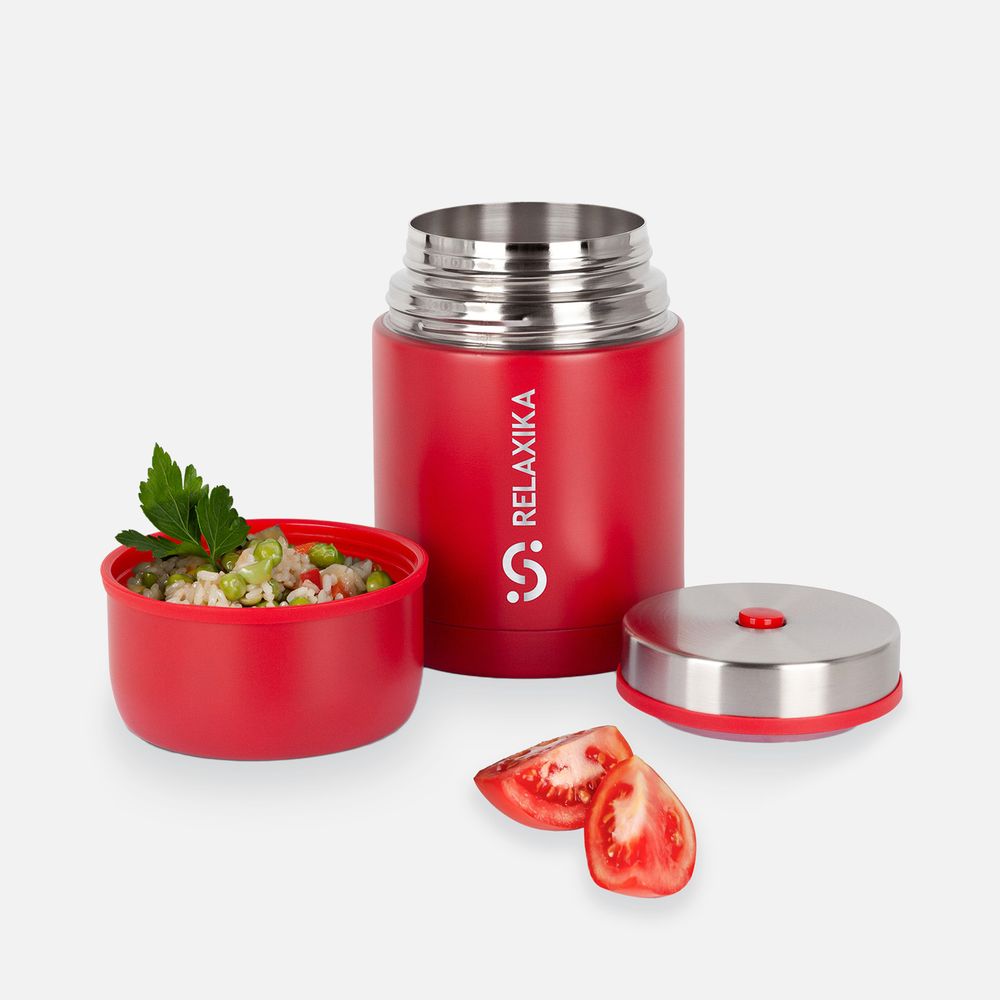 Термос для еды Relaxika 700, красный — изображение 6