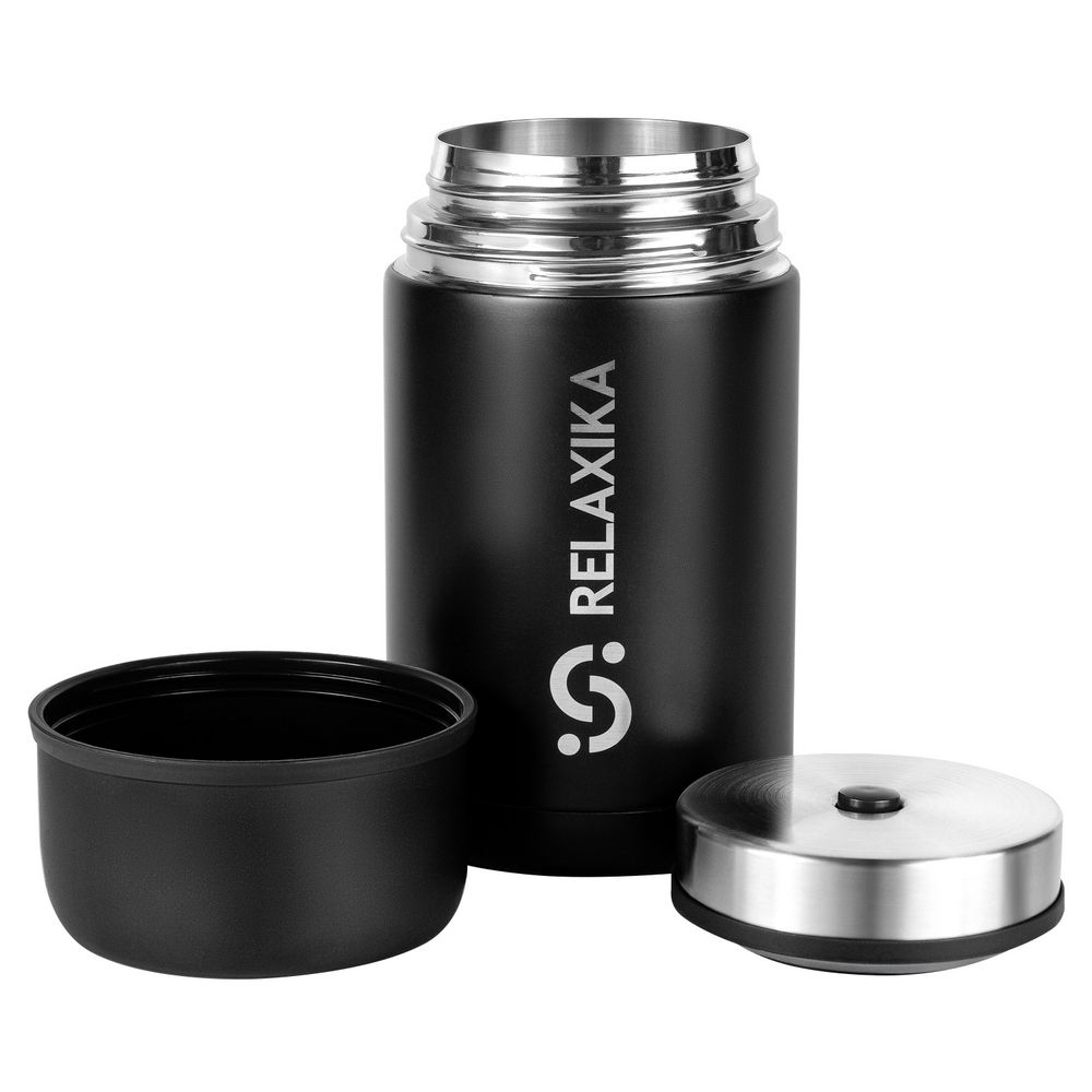Термос для еды Relaxika 1000, черный — изображение 5